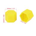 20pcs 21mm Universal Yellow Silicone Wheel Nut Lug Hub Screw Rim Bolt Covers Tyres Caps For Automotive