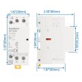 Baomain Ac Contactor 32a Pole Normally Closed Universal Circuit Control 35mm Din Rail Mount Ce Listed 2nc Bct-32 02 Ac 24v