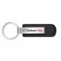 Ipick Image For Dodge Challenger R T Classic Silver Metal Plate Black Pu Leather Strap Key Chain Keychain Official Licensed