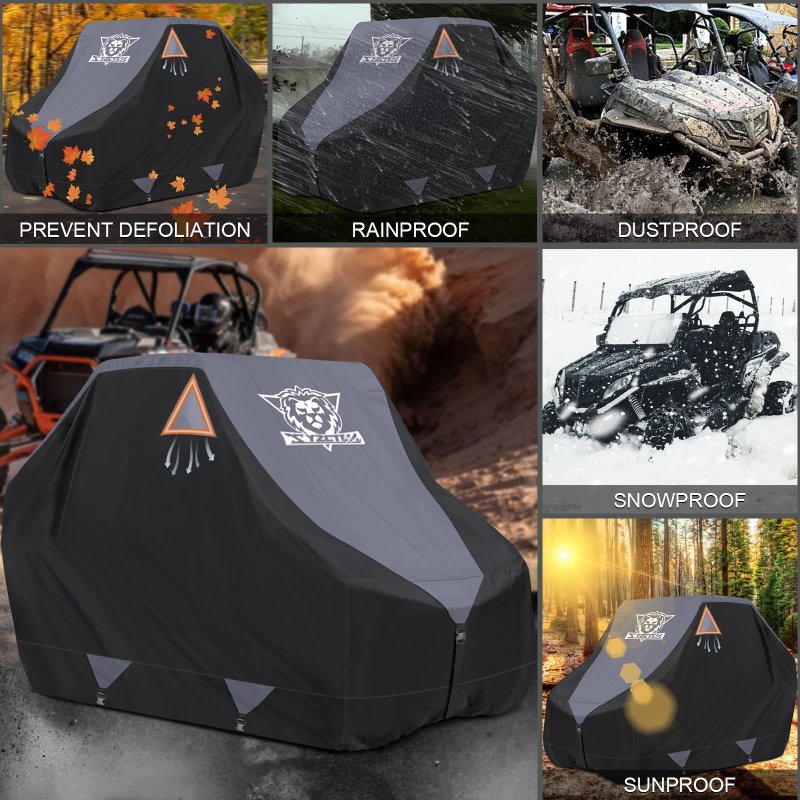 Xyzctem Utv Cover Outdoor Waterproof All-weather Protection For Polaris Rzr Can-am Yamaha Honda Kawasaki Suzuki And More With
