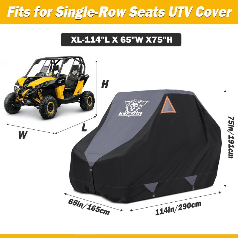 Xyzctem Utv Cover Outdoor Waterproof All-weather Protection For Polaris Rzr Can-am Yamaha Honda Kawasaki Suzuki And More With
