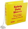 Horizon 3010 Trilingual English Spanish French Canadian Sds Binder 3 Ring Red On Yellow Holds 600 Sheets 