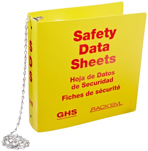 Horizon 3010 Trilingual English Spanish French Canadian Sds Binder 3 Ring Red On Yellow Holds 600 Sheets