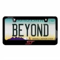 Ipick Image Made For Ford Focus St In 3d Dark Gray Letters On Black Metal License Plate Frame