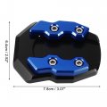 Uxcell 1 Set Aluminum Alloy Motorcycle Kickstand Plate Pad For Honda Adv-160 2022 Motor Bike Extension Foot Support With Wrench