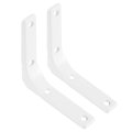 2pcs Floating Shelf Brackets 4 X Inch Heavy Duty Wall Supports Steel Joint Angle For Wood Shelves Cabinets Countertop Support 