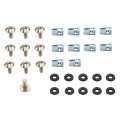M6 X 16 Motorcycle Fairing Bodywork Bolts 10 Piece Aluminum Hex Bolt Set With Speed Nut Clip Fasteners And Washers For Panel 