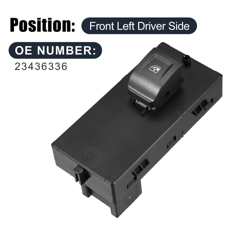 1 Pcs Front Right Side Door Window Switch For Chevrolet Colorado 2015-2022 23436336 Plastic Metal Black