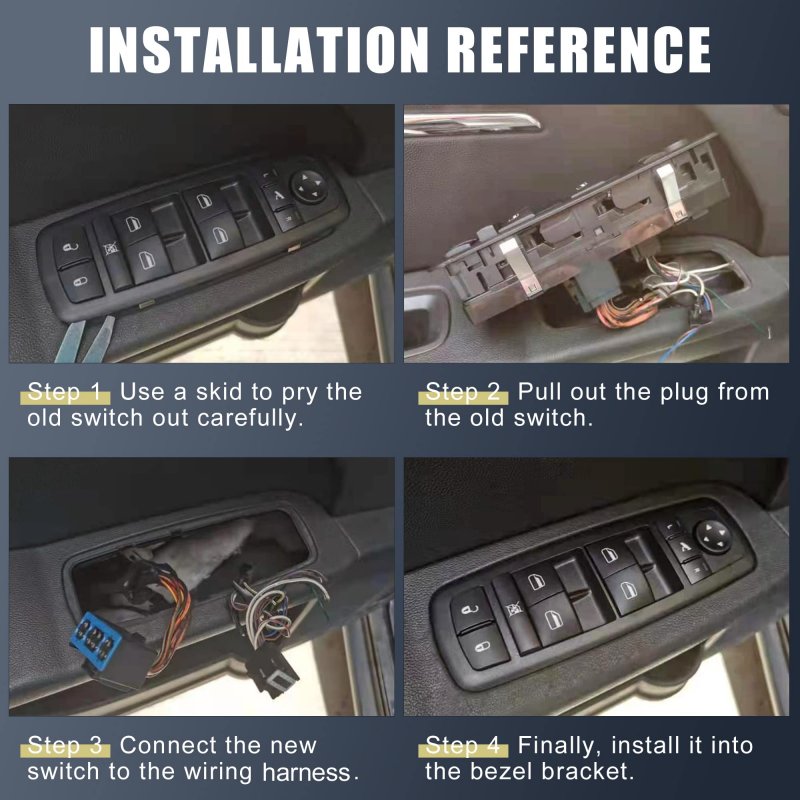 1 Pcs Front Right Side Door Window Switch For Chevrolet Colorado 2015-2022 23436336 Plastic Metal Black