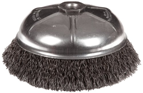 Weiler 36037 Vortec Pro 6 Crimped Wire Cup Brush 020 Steel Fill 5 8 -11 Unc Nut