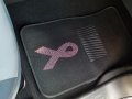 Carscover Pink Ribbon Breast Cancer Awareness Crystal Diamond Bling Rhinestone Studded Carpet Car Suv Truck Floor Mats 4 Pcs