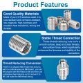 4 Pcs 316 Stainless Steel Reducing Nut M10x1 5 Male To M6x1 Female 12mm Length Thread Repair Insert Nuts For Industrial And