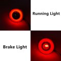 Yecnecty Universal Led Round Motorcycle Rear Tail Brake Stop Light Motorbike License Plate Mount Lamp For Cafe Racer Honda Atv