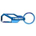 Hemi Logo Metallic Blue Carabiner Style Snap Hook Metal Key Chain