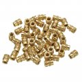 Uxcell M4 Threaded Inserts 50 Pcs Metric Knurled Nuts Brass Heat-set For Plastic 3d Printing Components 