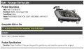 Right Passenger Side Fog Light Compatible With 2012-2017 Hyundai Veloster Without Turbo