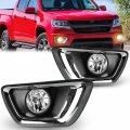 Nilight Fog Light Assembly For 2015 2016 2017 2018 2019 2020 Chevy Colorado Driving Bumper Lamps With 12v 24w 5202 Bulbs Clear 