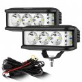 Auxbeam 5 Inch Led Light Bar Side Shooter Pod Lights 30w Spot Driving For Jeep Wrangler Motor Utv Atv Offroad Vehicles White 