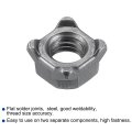 Weld Nuts M6 Square Unc Carbon Steel Machine Screw Gray 100pcs
