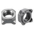 Weld Nuts M6 Square Unc Carbon Steel Machine Screw Gray 100pcs 