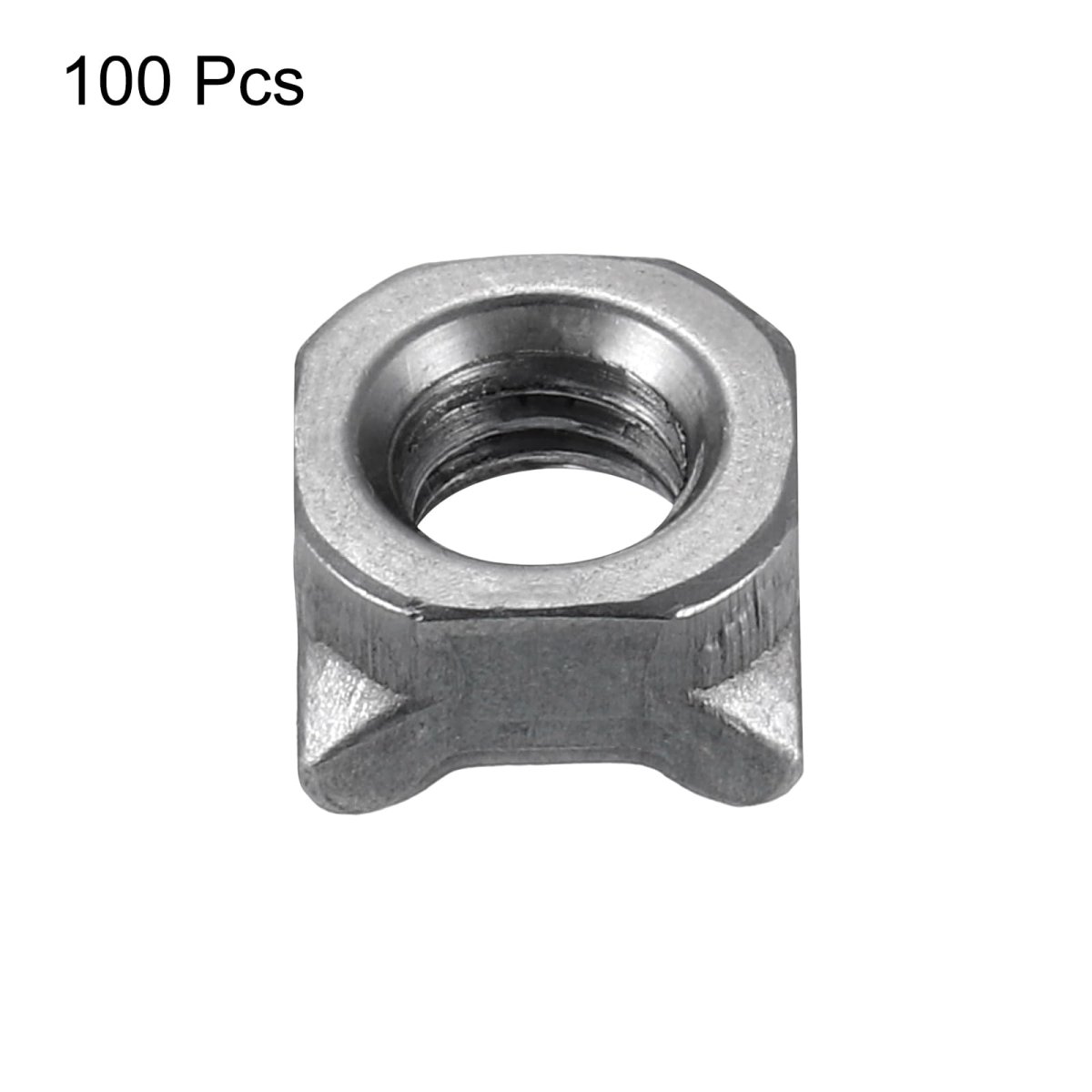 Weld Nuts M6 Square Unc Carbon Steel Machine Screw Gray 100pcs