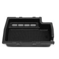 Center Console Armrest Organizer Tray For 13-17 Subaru Crosstrek Ztl-y-0022 Black Abs Plastic With Removable Silicone Mats 1 