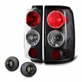 Black Housing Euro Style Tail Light Full-led License Plate Lamp Assembly Replacement Bundle For 2004-2008 Ford F150 Pickup 