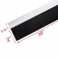 Uxcell Door Brush Bottom Sweep Silver Tone H-shape Aluminum Alloy Holder With 2-inch Pp Silicone Soft 1000mm X 72mm Approx 39