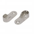 Uxcell Wardrobe Clothes Hanging 16mm Dia Screw Fixing Rail Tube Supports Bracket 8pcs