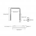 Uxcell Square U-bolts 62mm 2 44 Inner Width 100mm Length M10 304 Stainless Steel U Clamp Bolt With Nuts And Plates For Boat