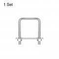 Uxcell Square U-bolts 62mm 2 44 Inner Width 100mm Length M10 304 Stainless Steel U Clamp Bolt With Nuts And Plates For Boat