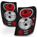Acanii For Black 1999-2004 Jeep Grand Cherokee Tail Lights Lamps W Led Side Marker Rear Brake Replacement Assembly