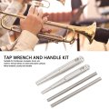 2pcs Trumpet Tap Wrench Metal Maintenance Tool With Handle For Trombone French Horn Repair Brass Instrument