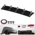 Rear Bumper Spoiler Universal Car Chassis Shark Fin Wing Lip Diffuser M