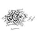 Uxcell M3x22mm Hex Socket Head Knurled Cap Screws Bolts Nuts Set 50pcs