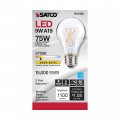 Satco 6 Pack Dimmable Led Filament Lamps S12422 High Lumens 10 5 Watt A19 Clear Medium Base 2700k 90 Cri 120 Volt For Use At