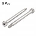 Uxcell 304 Stainless Steel Hex Socket Shoulder Bolt 6mm Dia 60mm Length M5 Thread 5pcs