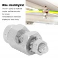10pcs Solar Grounding Clamp Cable Bare Wire Lightning Protection Safety Coupling Lug Fastener Clip