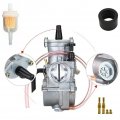 Jik Carburetor For Kawasaki Kx80 Kx85 Kx100 Yamaha Yz80 Yz85 Dt100 Suzuki Rm80 85 Cr80 Cr85r Pwk 28mm 2 Stroke Racing Flat