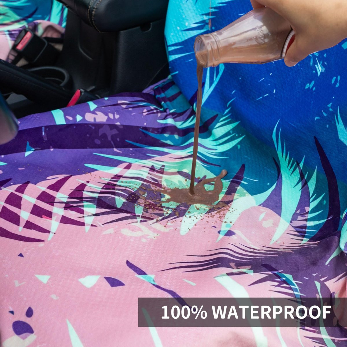 Universal Car Seat Cover With Non-slip Back Hawaii Style Portable Auto Cushion Fit For Cars Truck Suv Seats Waterproof Carseat