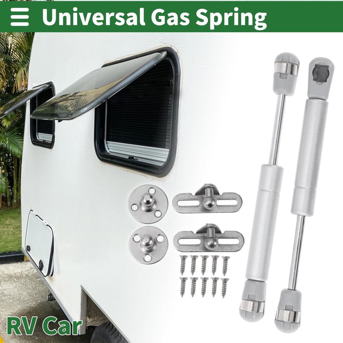 150mm 5 91 Gas Struts 156n Springs Silver Tone Carbon Steel 2 Set Rv Car Toolbox Lid Storage Box Cover Cabinet Door