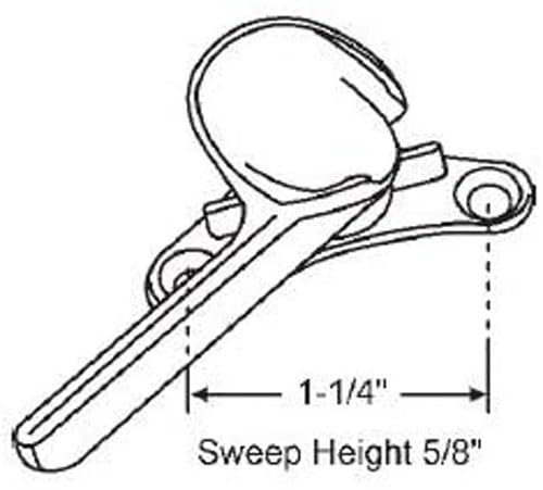 Stb Sweep Lock Zinc Die Cast Bright Finish 1 25 In Screw Holes