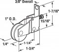 Prime-line B 777 1 In Steel Screen Door Roller Assembly With Polyethylene Moss Single Pack