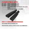 Auto Dynasty Rear Flex Step Tailgate Spoiler Cap Molding Protector Compatible With Ford F-250 F-350 F-450 Super Duty 11-16