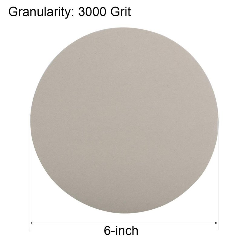 6-inch Hook And Loop Sanding Disc Wet Dry Silicon Carbide 3000 Grit 6 Pcs