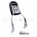 Smt-chrome Skull Backrest Sissy Bar With Leather Pad Compatible Shadow Ace 1100 B07brt1jcr