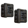 Nationwide Cornerstone Self-closing Adjustable Hinges For Round Posts Ch200fr-bk Black 