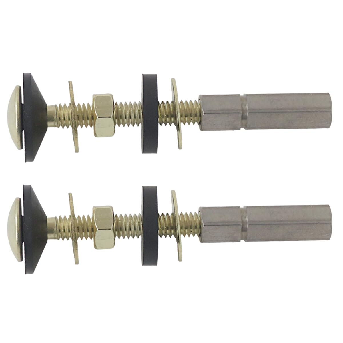 Toilet Tank To Bowl Bolt And Gaskets Kit 2 Pack Seal Replacement With Long Nut For In 3 Flush Valve Coupling