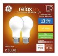 Ge Relax 75-watt Eq A19 Soft White Dimmable Led Light Bulb 2-pack