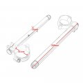 For Vtr250 1988-1990 Xl250 1972-1987 Cnc Aluminum Motorcycle Clip-on Handlebar 35mm Clip 7 8 Inch Bars Cl450 Cb500 1972-1974